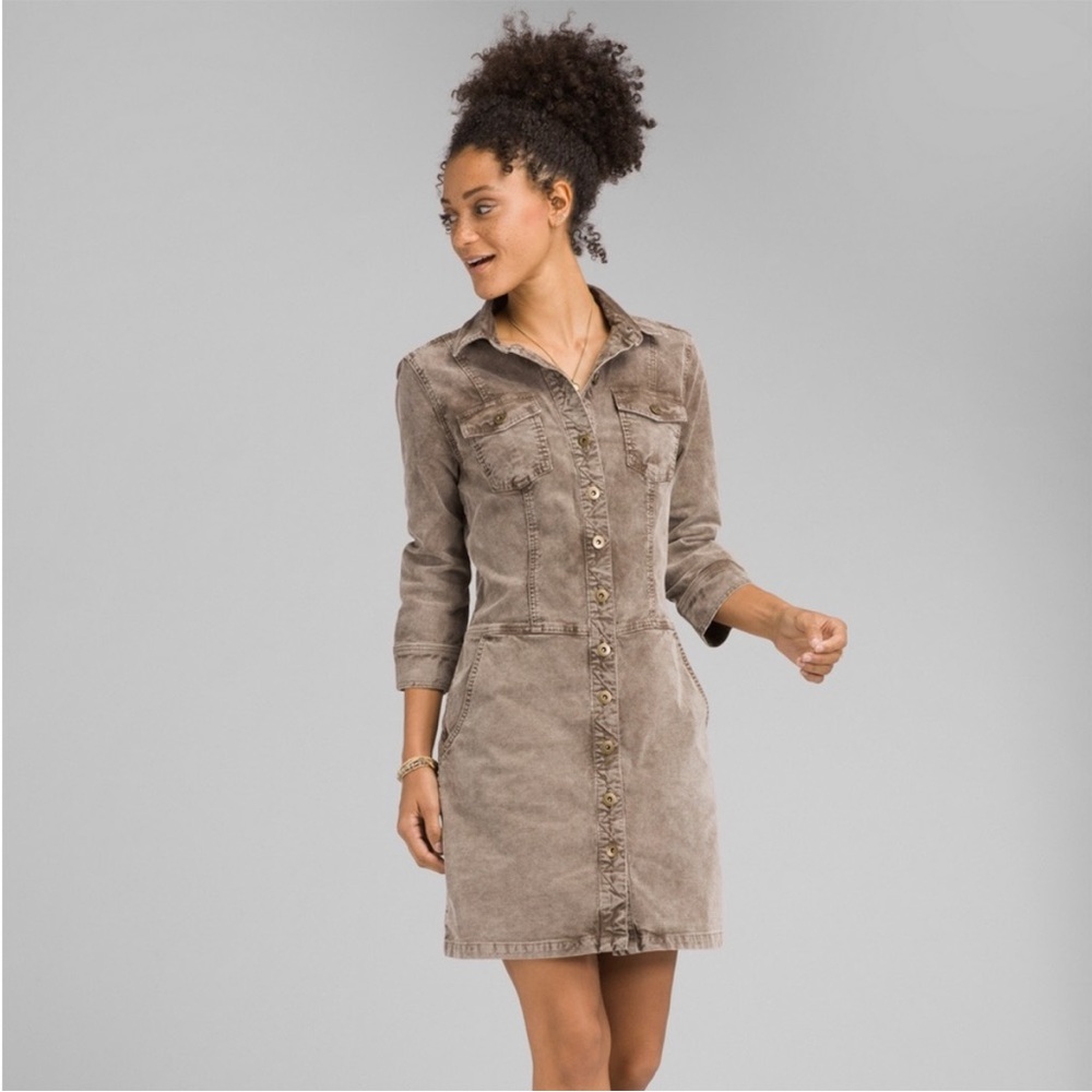 Prana Merrigan Couderoy Dress - TAN - XSMALL